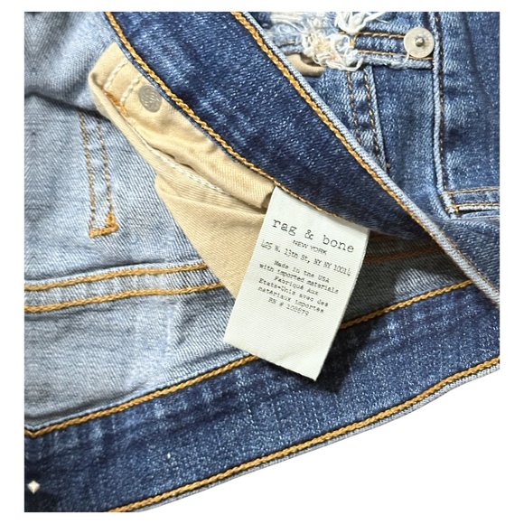 SOLD rag & bone distressed skinny indigo jeans size 29 - Picture 7 of 14
